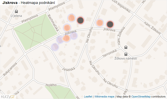 Mapa Jiskrova - Firmy v ulici.