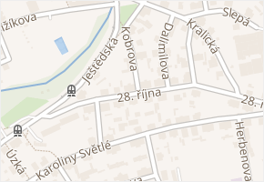 Kobrova v obci Liberec - mapa ulice