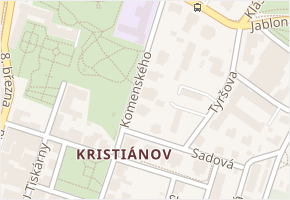 Komenského v obci Liberec - mapa ulice