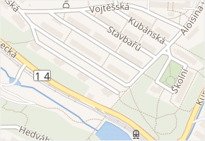 Kosmonautů v obci Liberec - mapa ulice