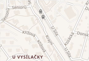 Krajní v obci Liberec - mapa ulice