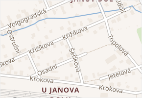 Křižíkova v obci Liberec - mapa ulice