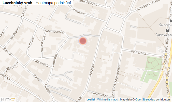Mapa Lazebnický vrch - Firmy v ulici.