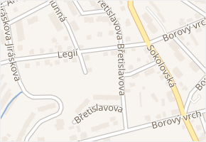 Legií v obci Liberec - mapa ulice