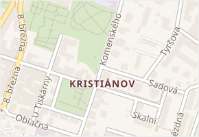Liberec V-Kristiánov v obci Liberec - mapa části obce