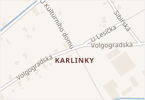 Liberec XVIII-Karlinky v obci Liberec - mapa části obce