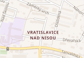 Liberec XXX-Vratislavice nad Nisou v obci Liberec - mapa části obce