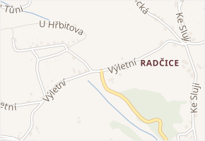 Liberec XXXII-Radčice v obci Liberec - mapa části obce