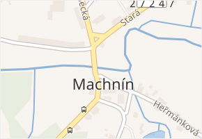 Liberec XXXIII-Machnín v obci Liberec - mapa části obce
