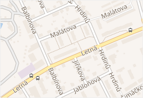Malátova v obci Liberec - mapa ulice