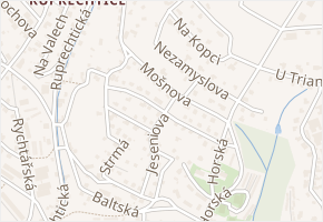 Mošnova v obci Liberec - mapa ulice
