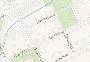 Mozartova v obci Liberec - mapa ulice