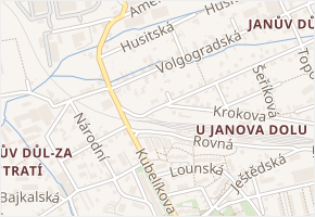 Na Louce v obci Liberec - mapa ulice