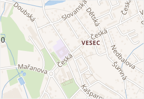 Na Veseckém kopci v obci Liberec - mapa ulice