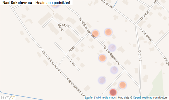 Mapa Nad Sokolovnou - Firmy v ulici.