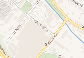 Nitranská v obci Liberec - mapa ulice