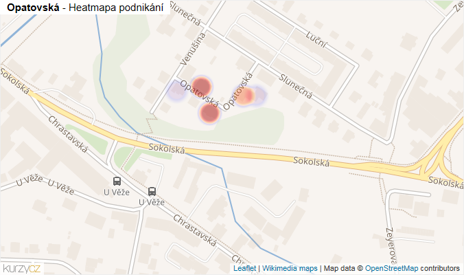 Mapa Opatovská - Firmy v ulici.