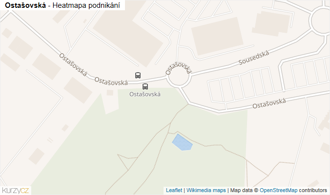 Mapa Ostašovská - Firmy v ulici.
