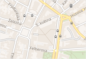 Palachova v obci Liberec - mapa ulice