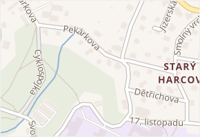 Pekárkova v obci Liberec - mapa ulice