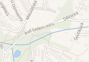 Pod Sadem míru v obci Liberec - mapa ulice