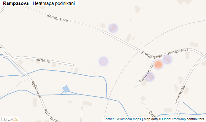 Mapa Rampasova - Firmy v ulici.