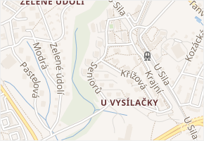 Seniorů v obci Liberec - mapa ulice