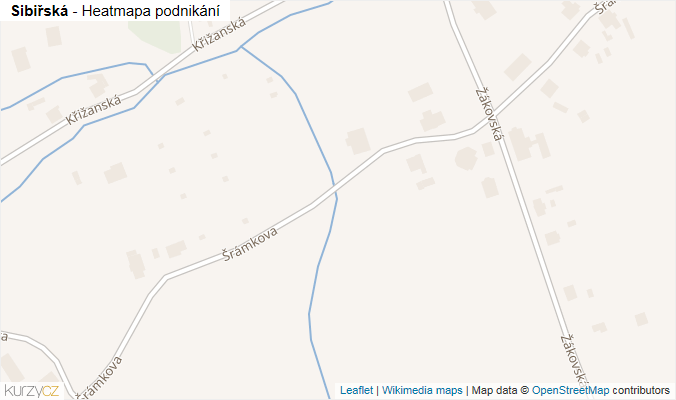 Mapa Sibiřská - Firmy v ulici.