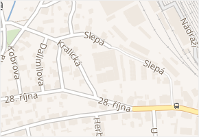 Slepá v obci Liberec - mapa ulice