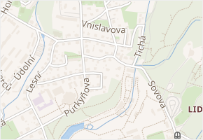 Slovanské údolí v obci Liberec - mapa ulice