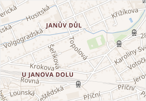Topolová v obci Liberec - mapa ulice