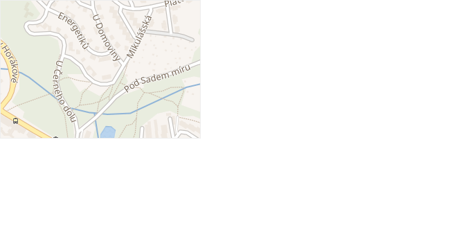 U Domoviny v obci Liberec - mapa ulice