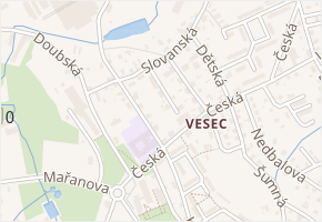 U Sídliště v obci Liberec - mapa ulice