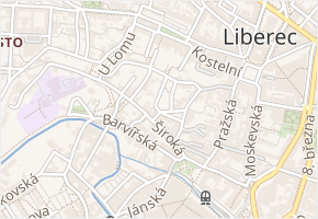 U Stoky v obci Liberec - mapa ulice