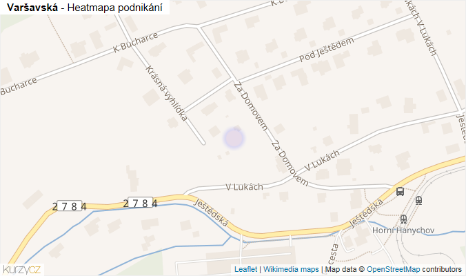 Mapa Varšavská - Firmy v ulici.