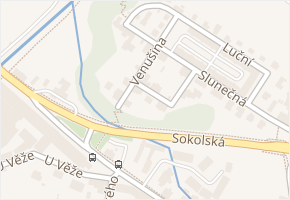 Venušina v obci Liberec - mapa ulice