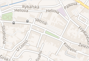 Větrná v obci Liberec - mapa ulice