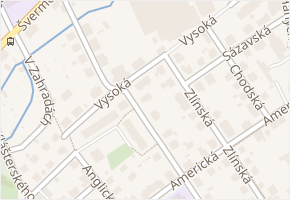 Vysoká v obci Liberec - mapa ulice