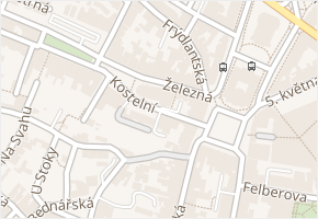Železná v obci Liberec - mapa ulice
