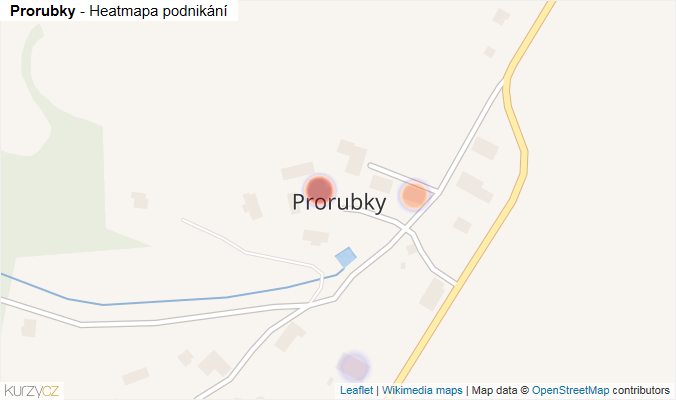 Mapa Prorubky - Firmy v části obce.