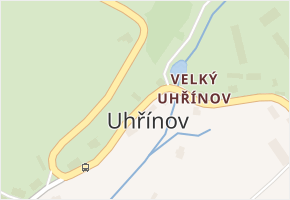 Uhřínov v obci Liberk - mapa části obce