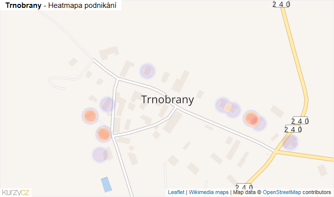 Mapa Trnobrany - Firmy v části obce.