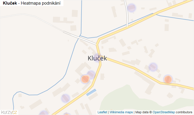 Mapa Kluček - Firmy v části obce.