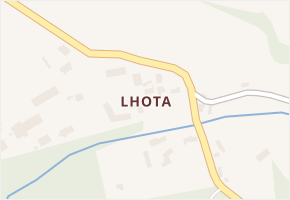Lhota v obci Liběšice - mapa části obce