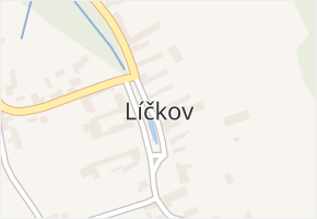 Líčkov v obci Liběšice - mapa části obce