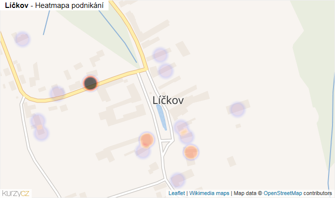 Mapa Líčkov - Firmy v části obce.