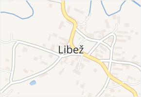 Libež v obci Libež - mapa části obce