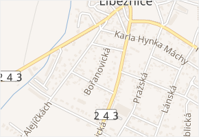 Bořanovická v obci Líbeznice - mapa ulice