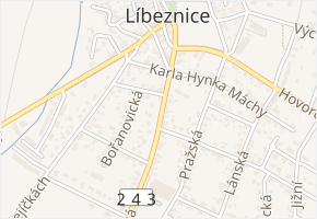 Čakovická v obci Líbeznice - mapa ulice