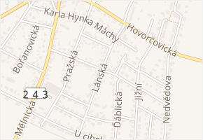 Lánská v obci Líbeznice - mapa ulice
